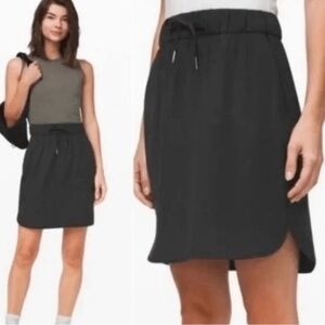 lululemon athletica | Women's Black On The Fly Drawstring Pull On Skirt, Size 2